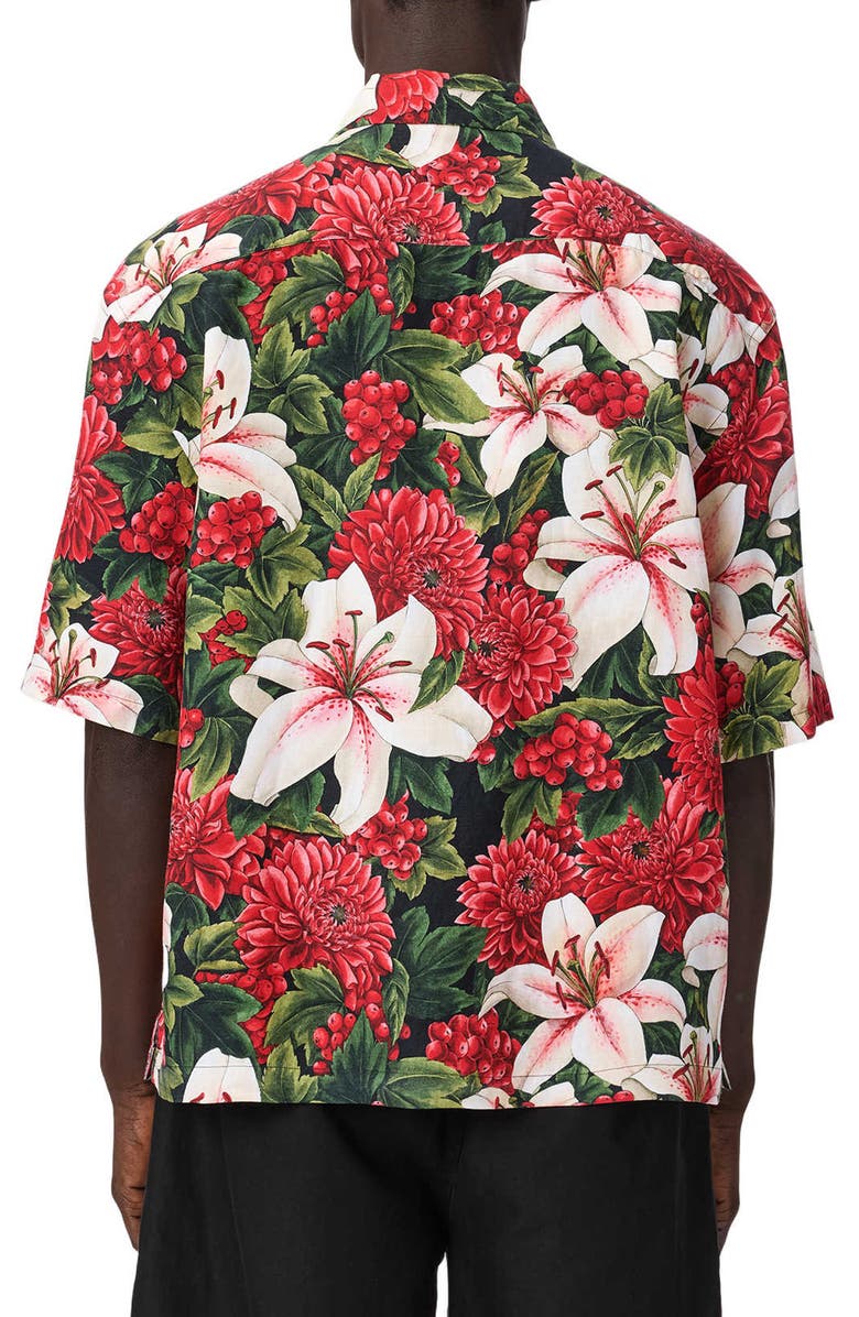 AllSaints Hokkaido Floral Camp Shirt, Alternate, color,