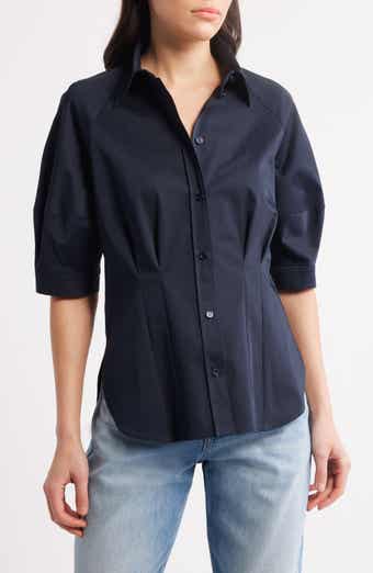 BOSS Belaurena Puff Elbow Sleeve Button-Up Shirt