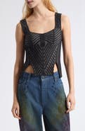 Paolina Russo Warrior Corset Mixed Stitch Merino Wool Sweater Tank