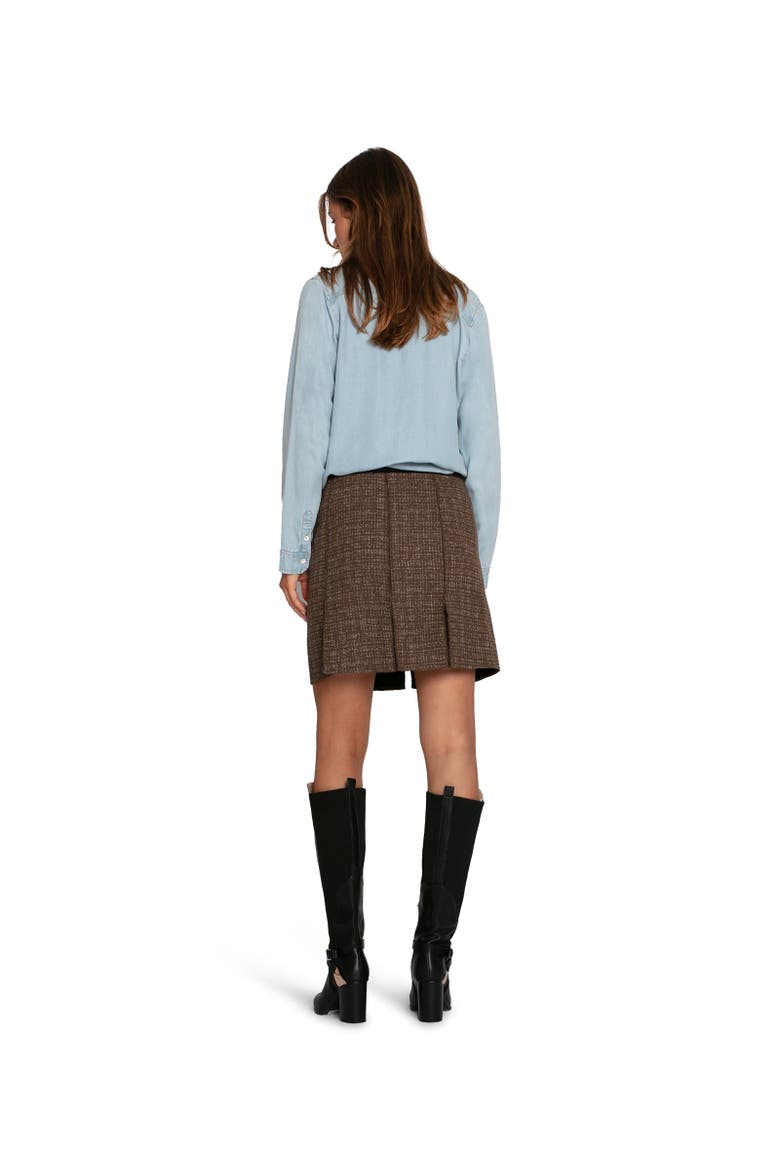Set Me Free Tweed Skirt, Alternate, color, Brown