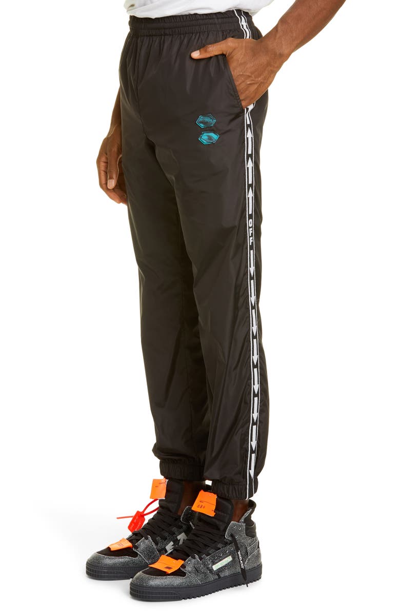 Off-White Arrow Tape Track Pants, Alternate, color,