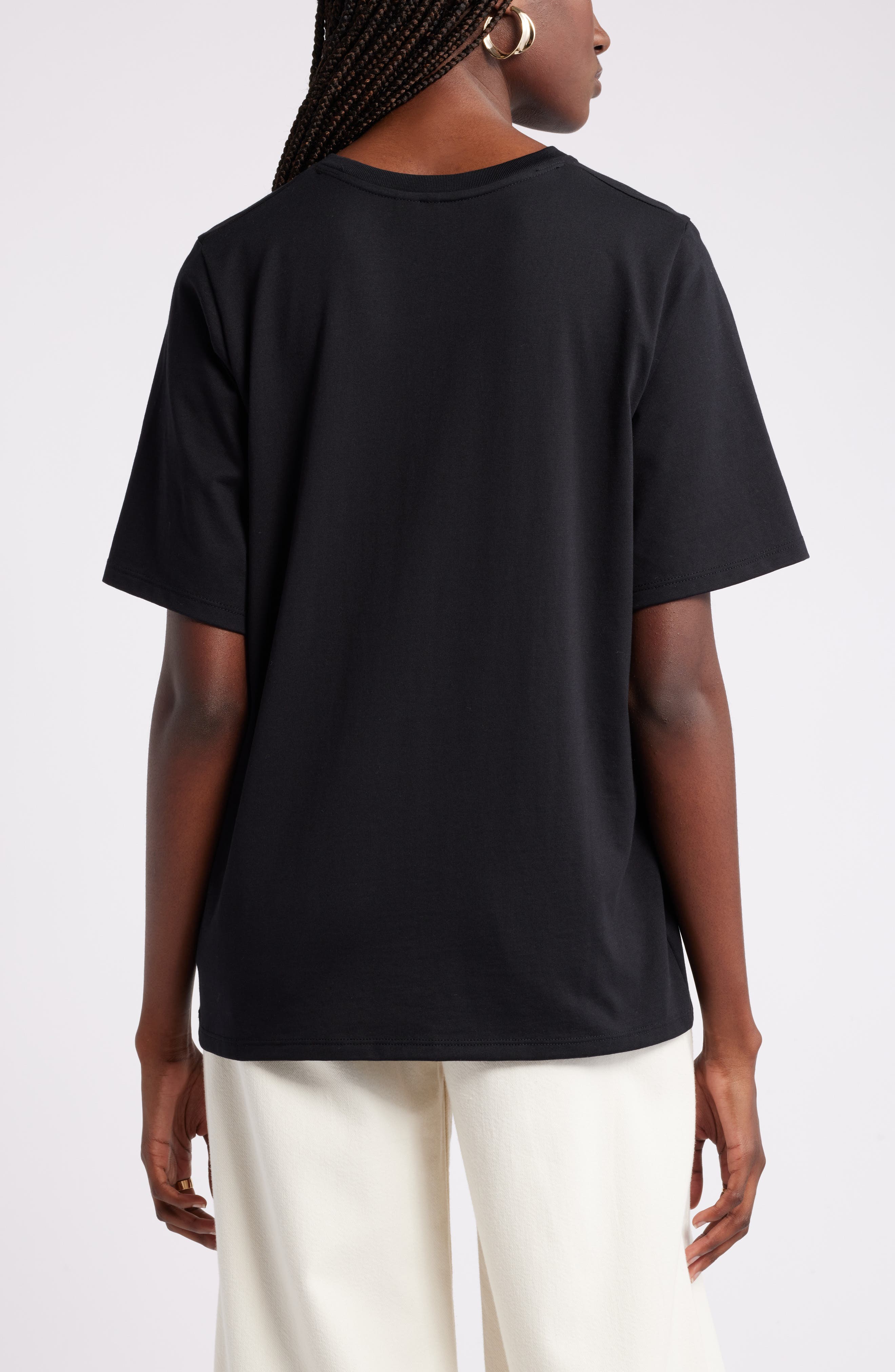 Женские Nordstrom Relaxed Fit Pima Cotton Crewneck T-Shirt — фото 3