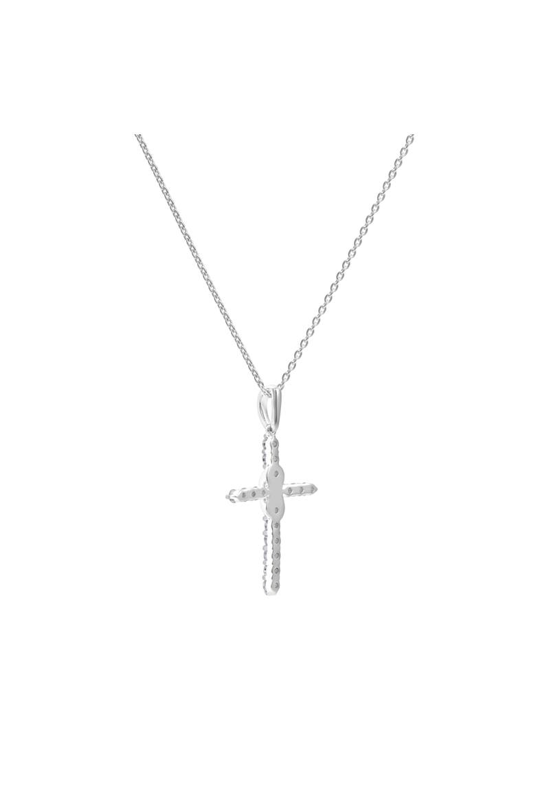 Trinita 14K Gold Diamond Cross Pendant - 0.18 ct, Alternate, color, 14K White Gold