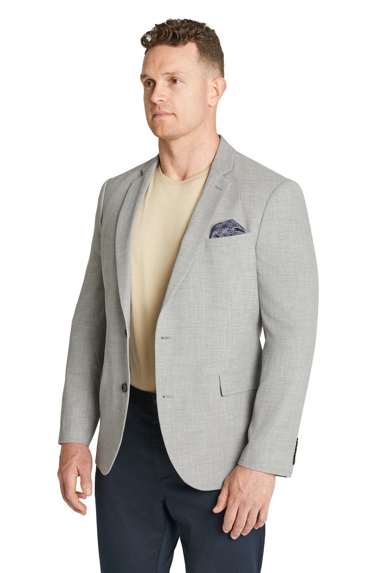 Castello Textured Blazer, Alternate, color, GREY