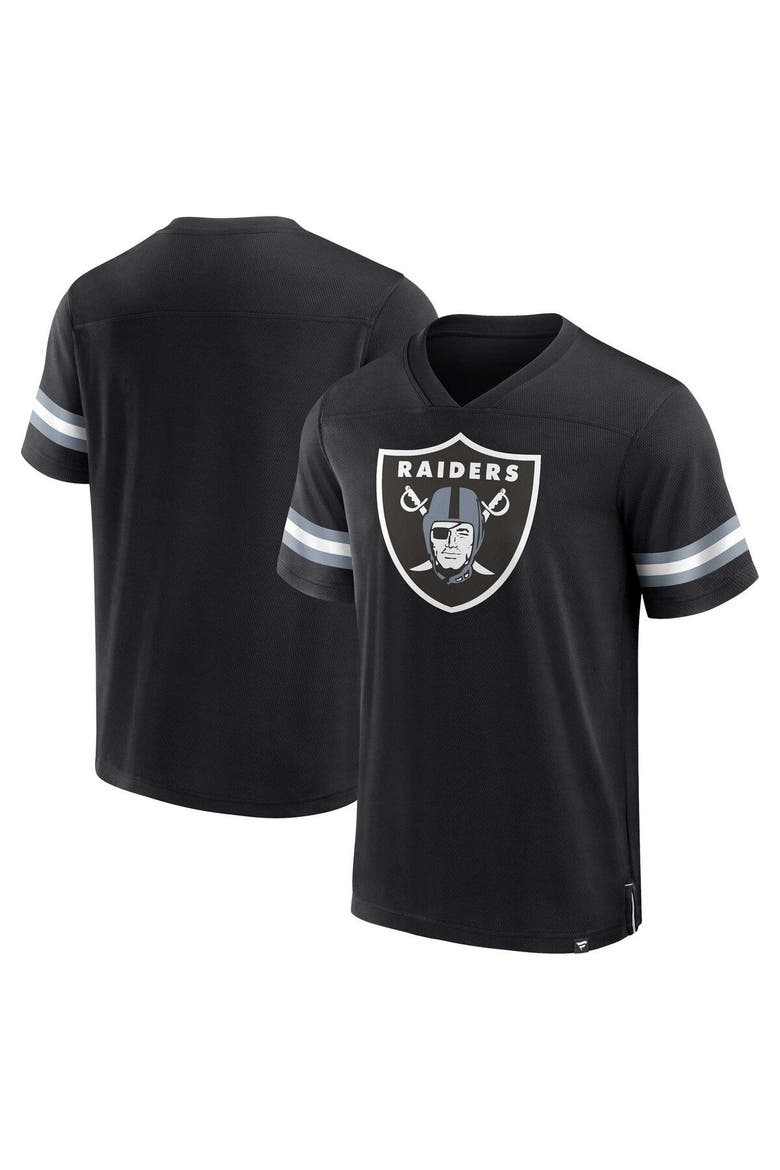 Men's Fanatics Branded  Black Las Vegas Raiders Jersey Tackle V-Neck T-Shirt, Main, color, Black