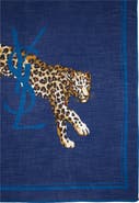 Saint Laurent Leopard Grand Carré 140 Wool Scarf