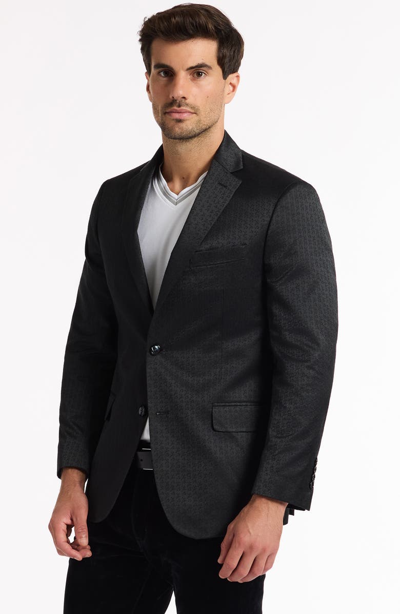 Robert Graham Marengo Woven Blazer, Alternate, color, Black
