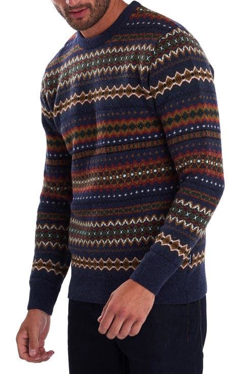 Fair Isle Crewneck Wool Sweater