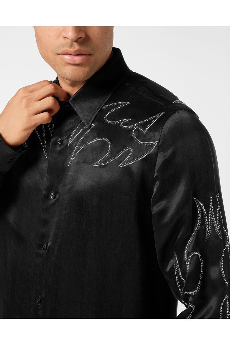 Embellished Shirt Texas Men, Alternate, color, black