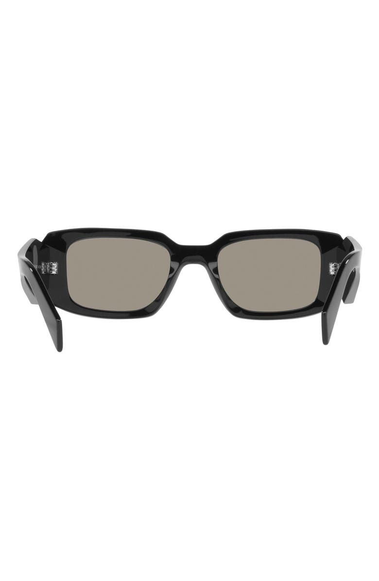 Prada 51mm Mirrored Rectangular Sunglasses, Alternate, color, 