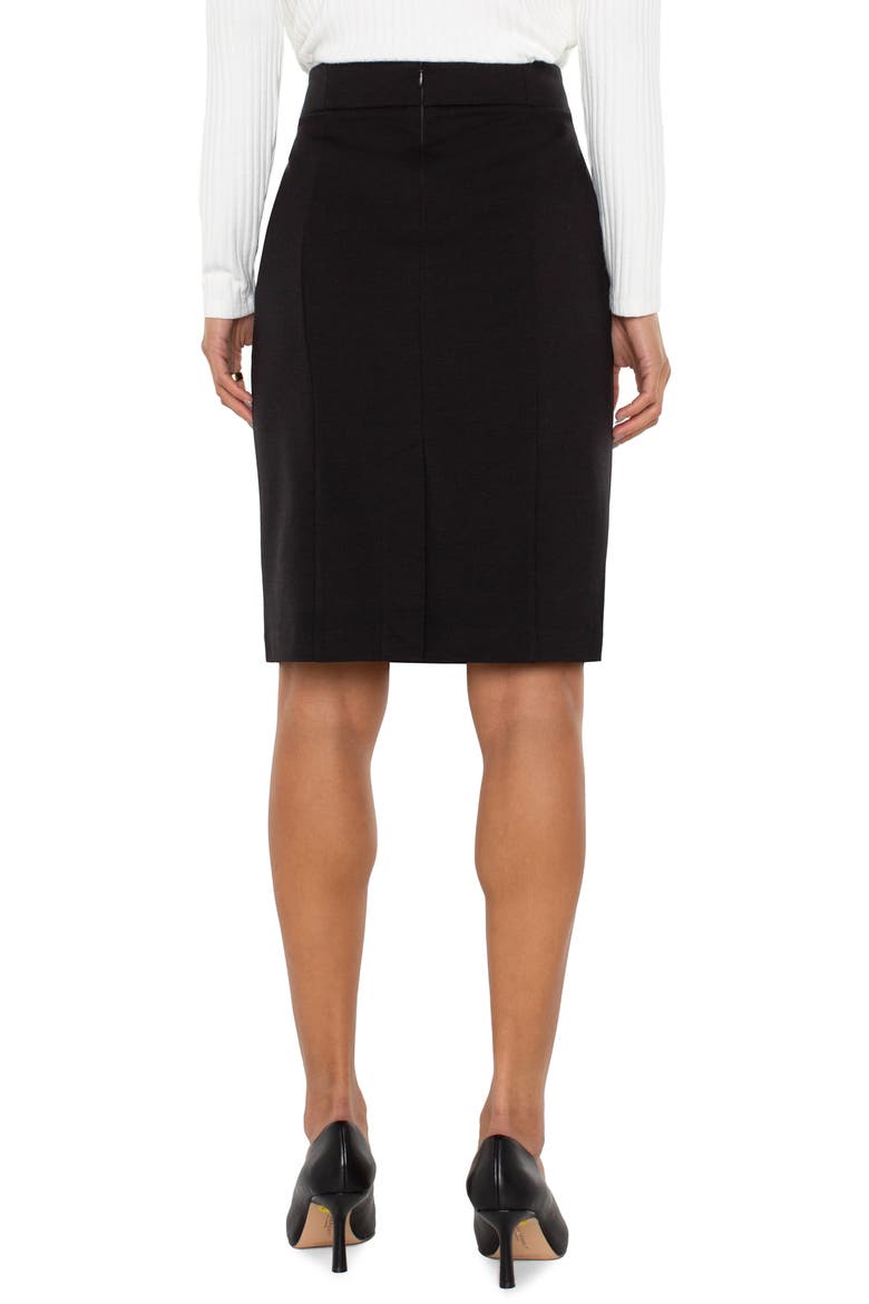 Ponte Knit Pencil Skirt, Alternate, color, BLACK