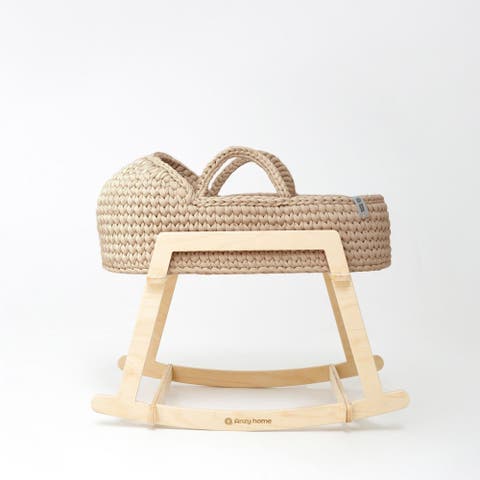 Doll Moses Basket w/Rocking Stand