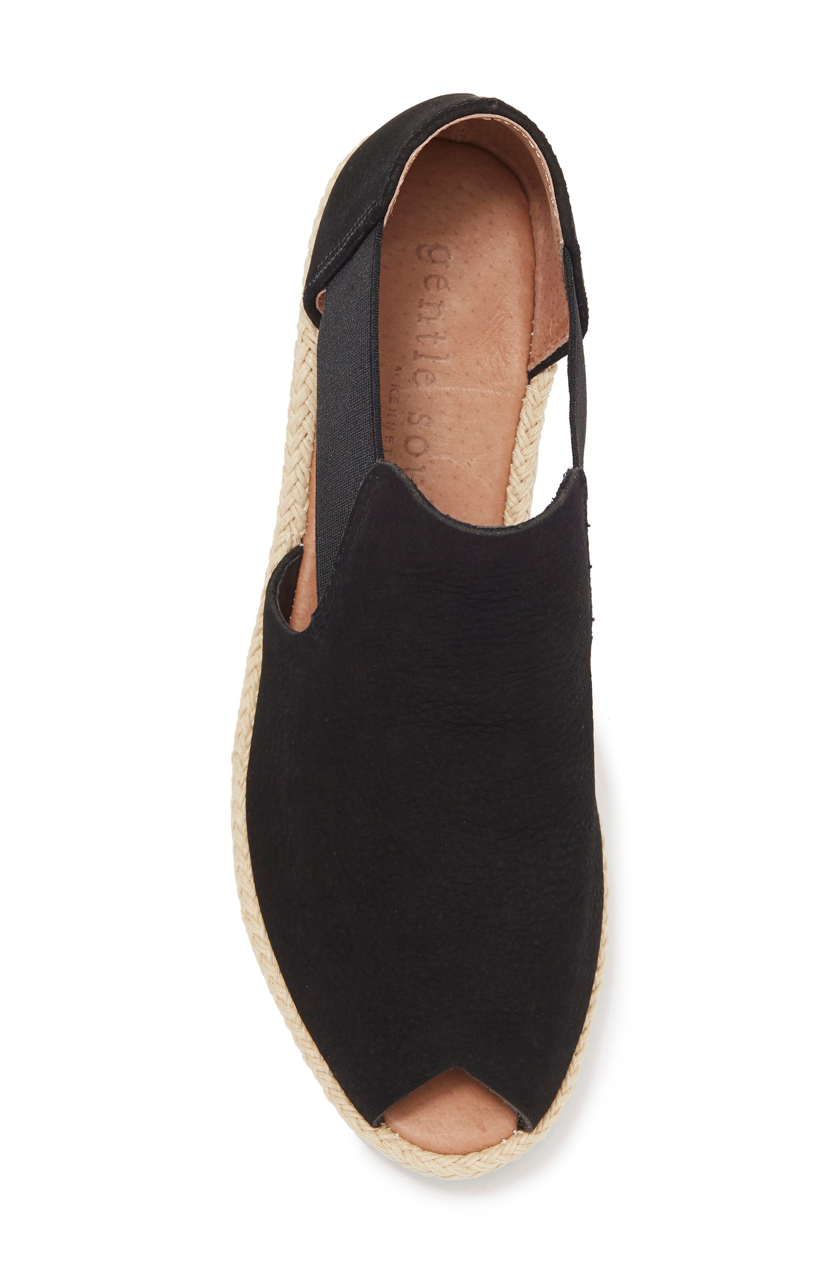Gentle Souls Signature Noa Elastic Slip-On Platform Sandal, Alternate, color, Black