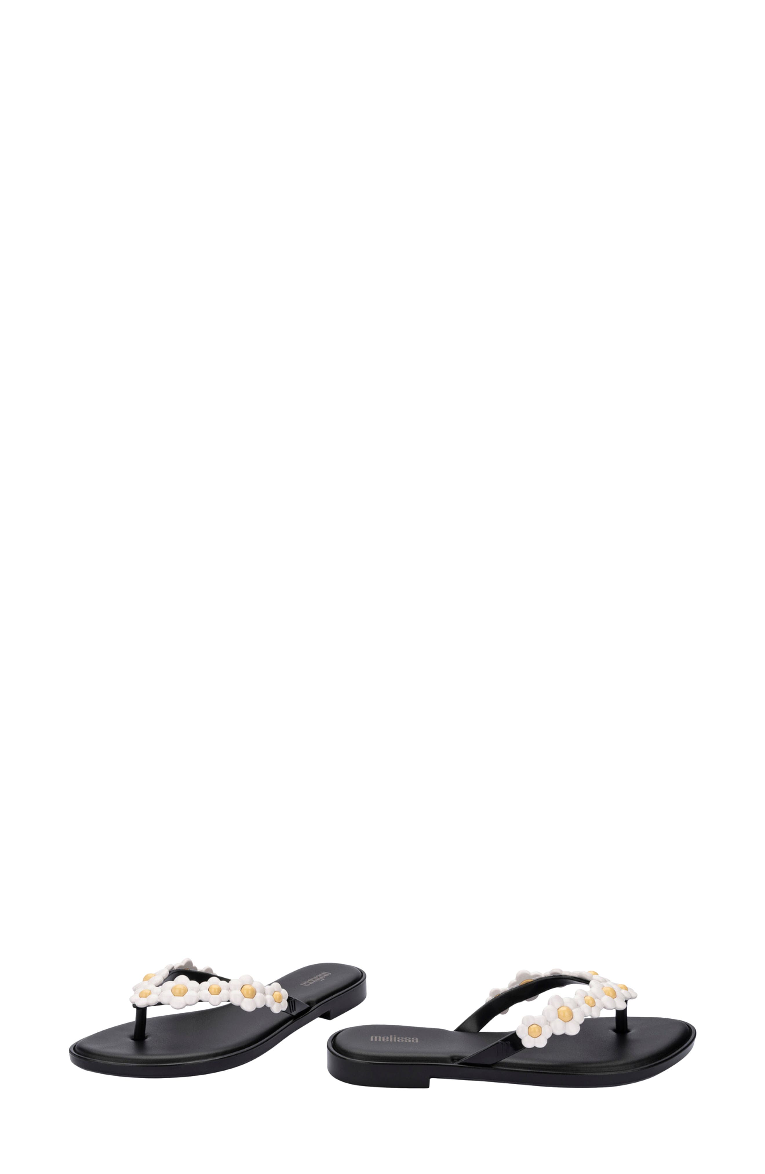 Melissa Spring Flip Flop, Alternate, color, Black/ White