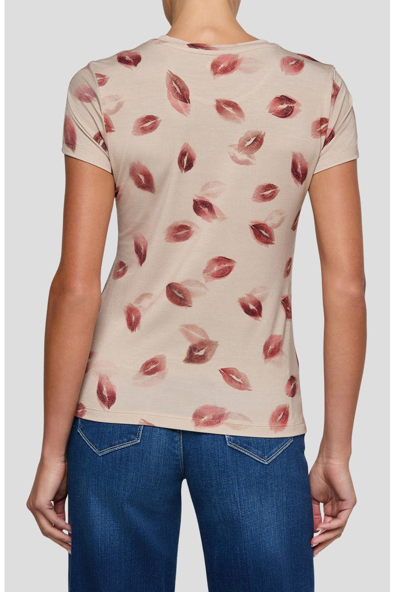 Ressi Kiss Print T-Shirt, Alternate, color, TAUPE/ DK RED FD KISS