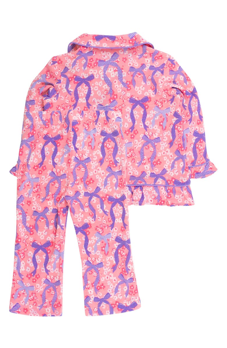 RuffleButts Ruffle Flare Pajama Set, Alternate, color, Bow Besties