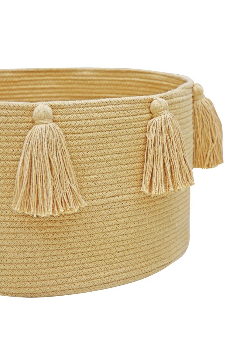 Lorena Canals Basket New Tassels, Alternate, color, Honey
