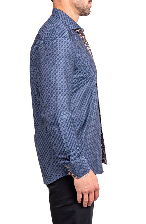 Maceoo Einstein Ascension Contemporary Fit Button-up Shirt In Blue