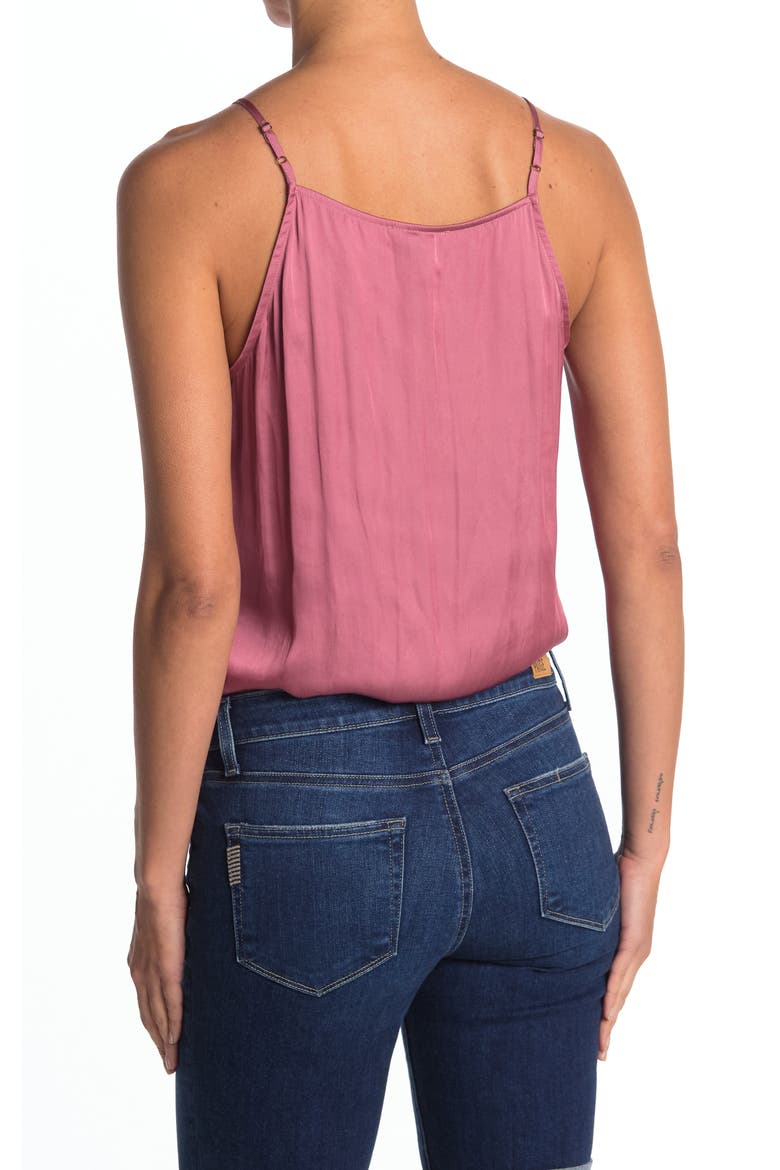 Cienna Surplice Neck Bodysuit, Alternate, color, MESA ROSE