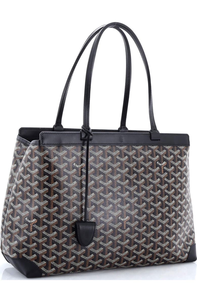Pre-Owned Goyard Bellechasse Bag Coated Canvas PM, Alternate, color, Black