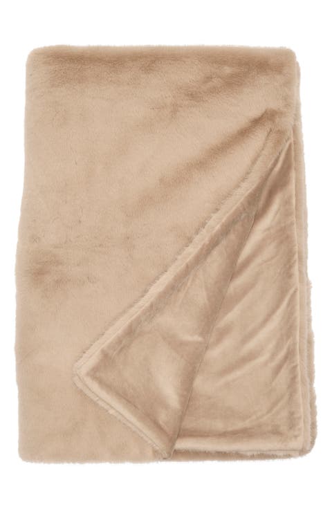 Faux Fur Throw Blanket