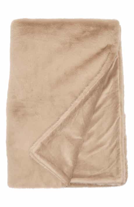 NORDSTROM RACK Faux Fur Throw Blanket