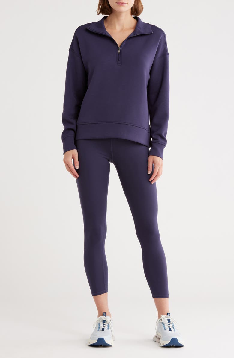 RBX Scuba Quarter Zip Pullover & Ankle Leggings Set, Main, color, 