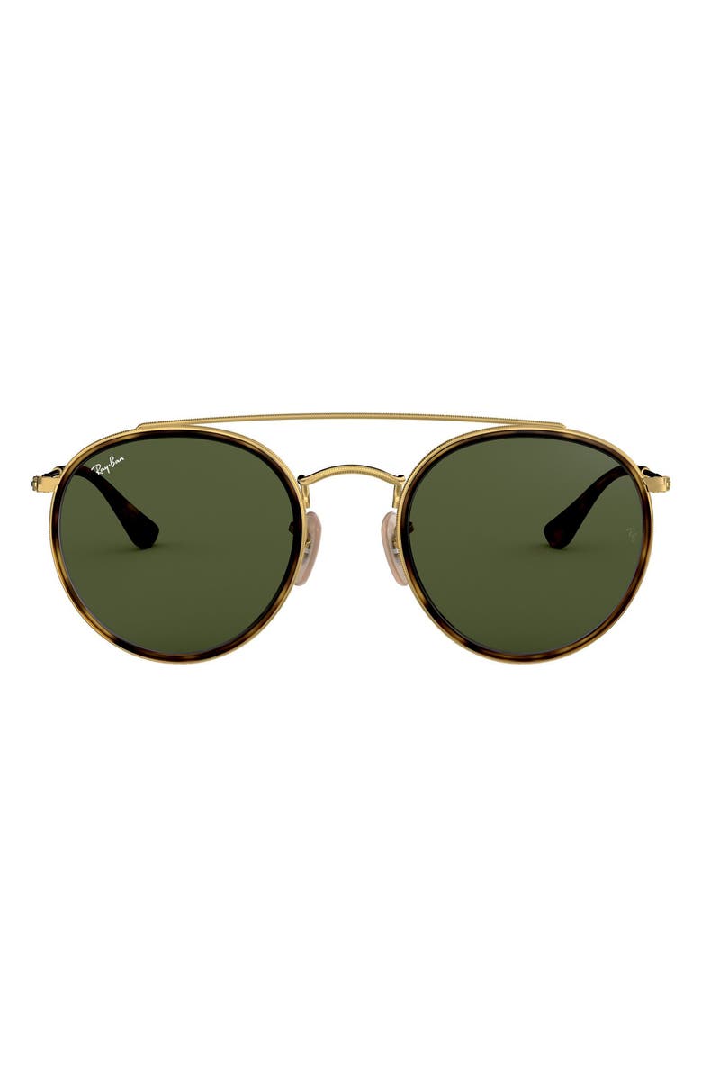 Ray-Ban 51mm Aviator Sunglasses, Main, color, Gold/ Green