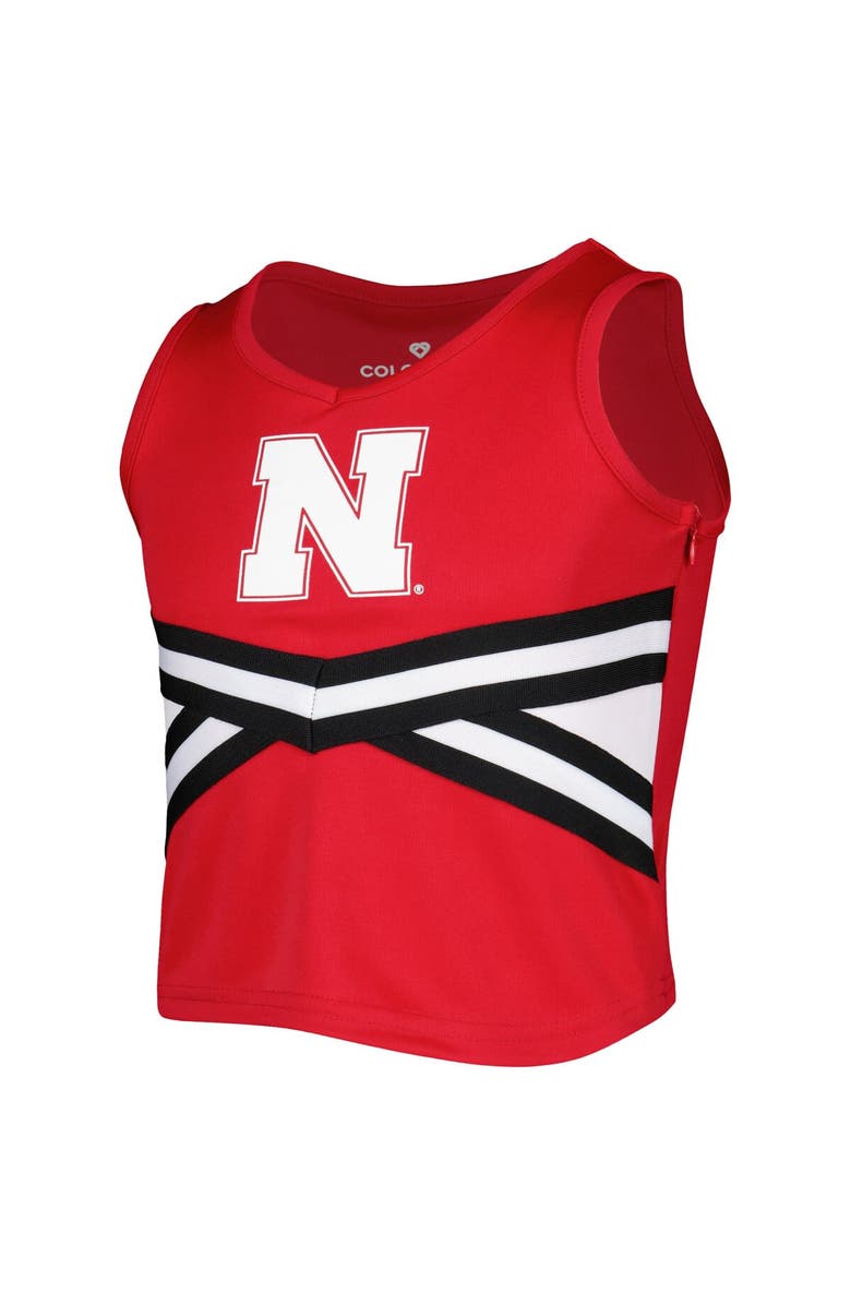 COLOSSEUM Girls Youth Colosseum Scarlet Nebraska Huskers Carousel Cheerleader Set, Alternate, color, Scarlet