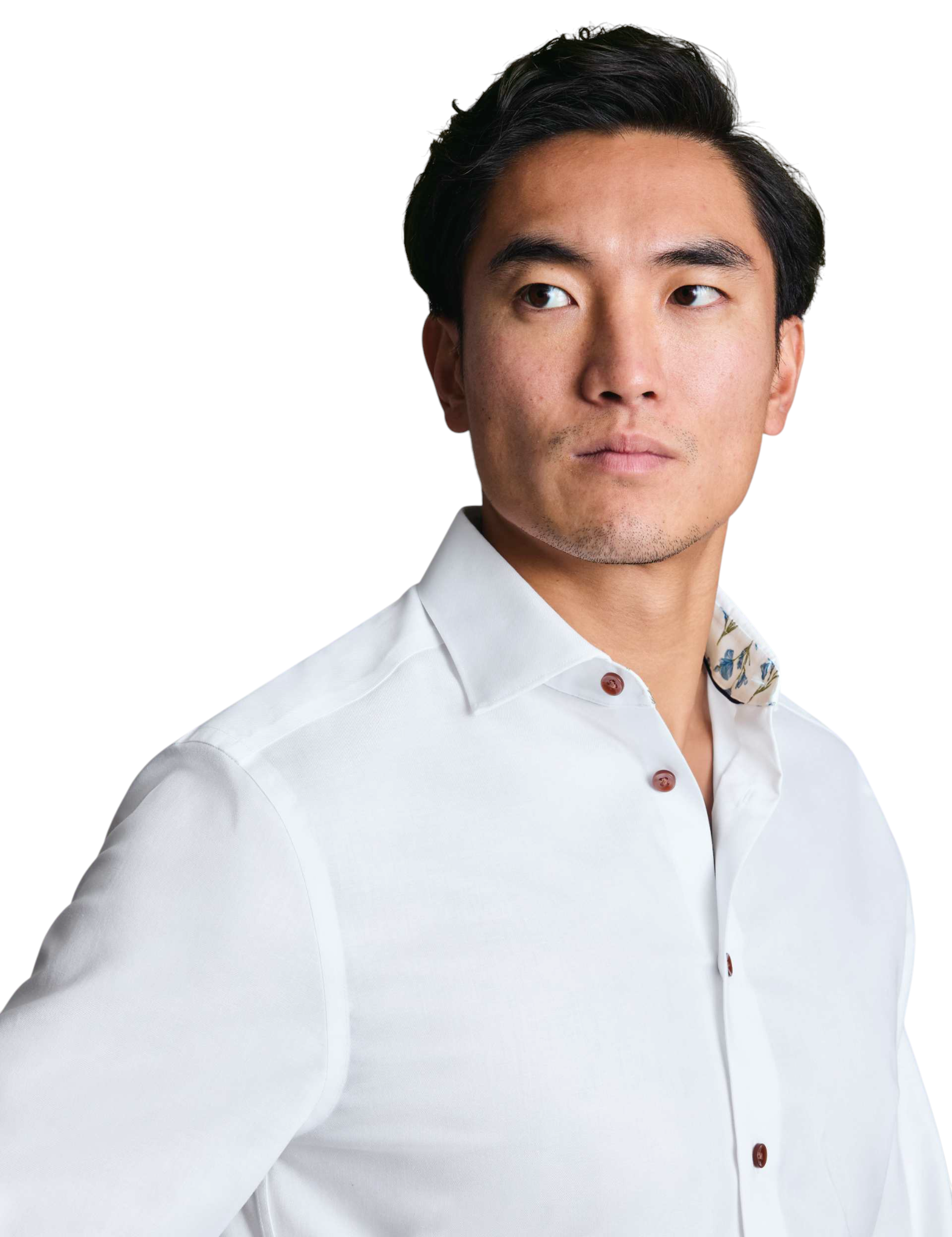 Non-Iron Stretch Printed Trim Shirt - image 2