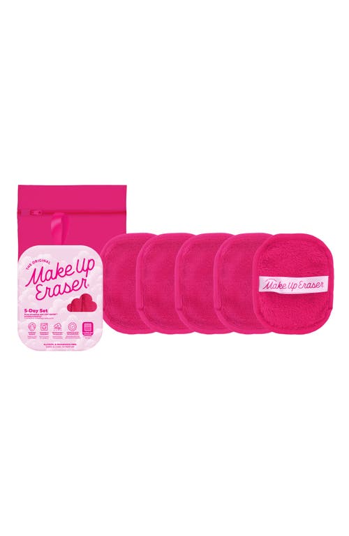 The Original Makeup Eraser Pink 5-day Makeup Eraser Set With Laundry Bag In Pink