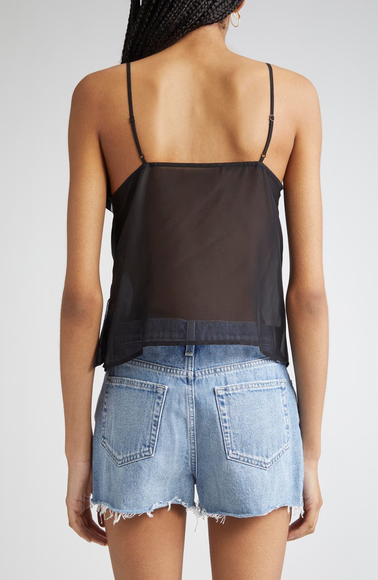 L'AGENCE Erika Ruffle Silk Camisole, Alternate, color, 