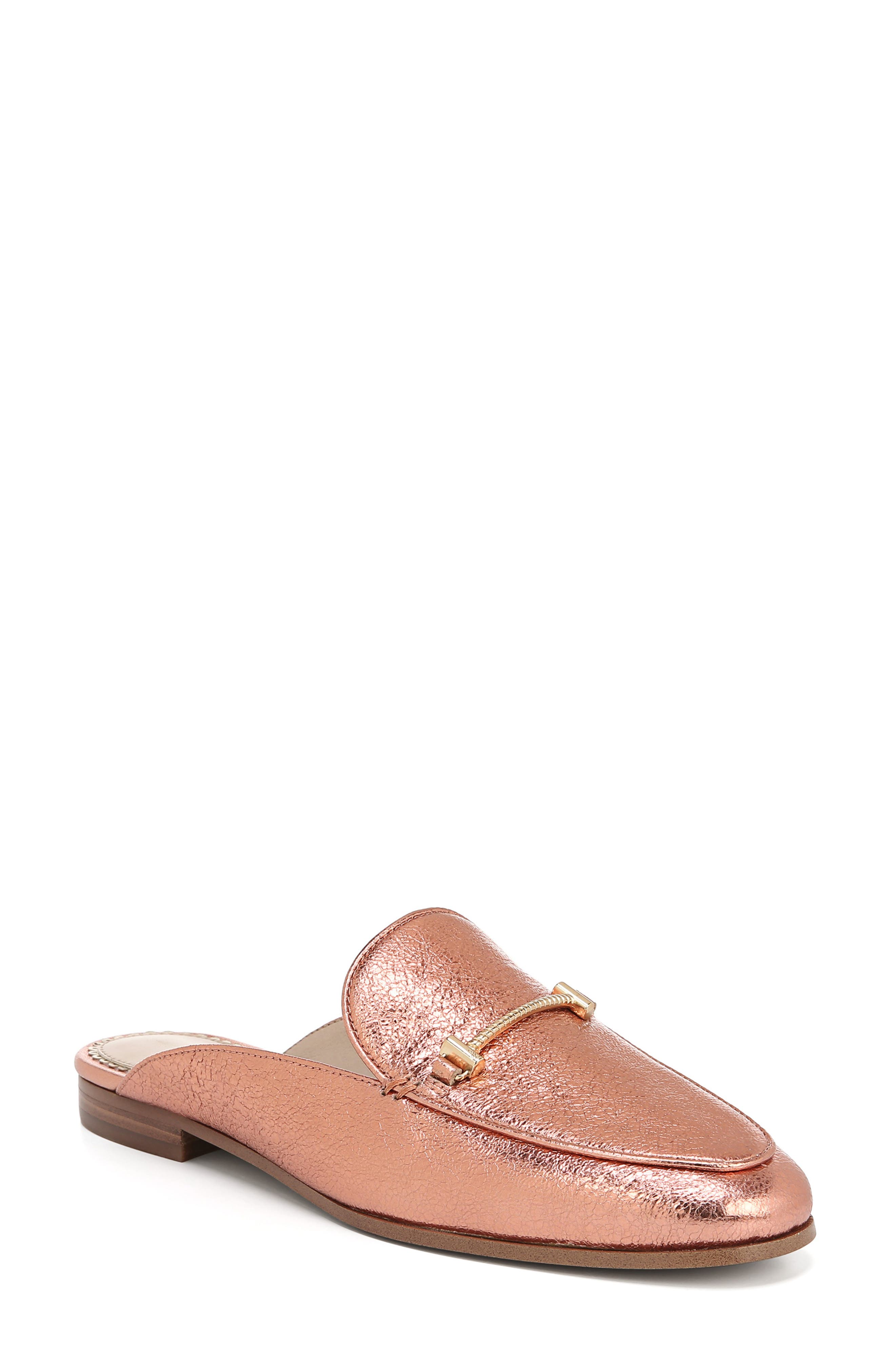 Laurna Mule - Wide Width Available, Main, color, PEACH LEATHER