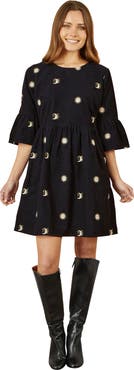 Yumi Cosmic Embroidered Cord Mini Dress