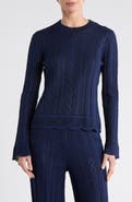 M Missoni Girocollo Bell Sleeve Cotton Blend Sweater