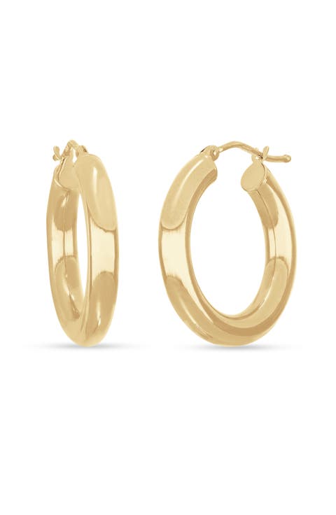 14K Gold Smooth Hoop Earrings