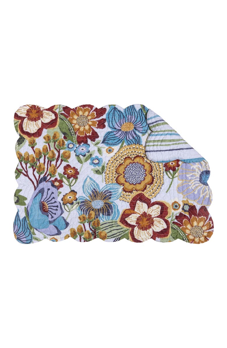 C&F Home Calanthe Set of 6 Placemats  13" x 19", Alternate, color, Blue