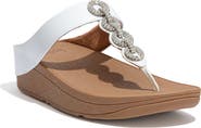 FitFlop Fino Crystal Embellished Thong Platform Sandal