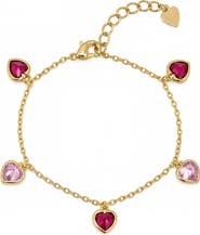 Lily Nily Kids' Cubic Zirconia Heart Charm Bracelet