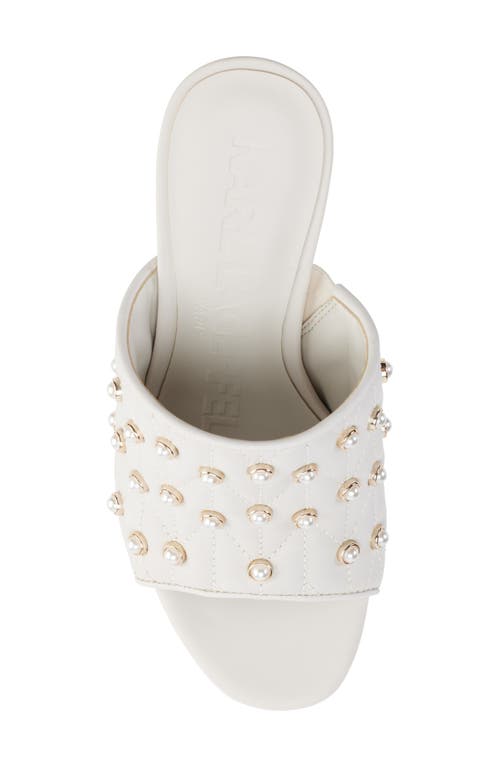 Karl Lagerfeld Aviva Platform Sandal In Soft White