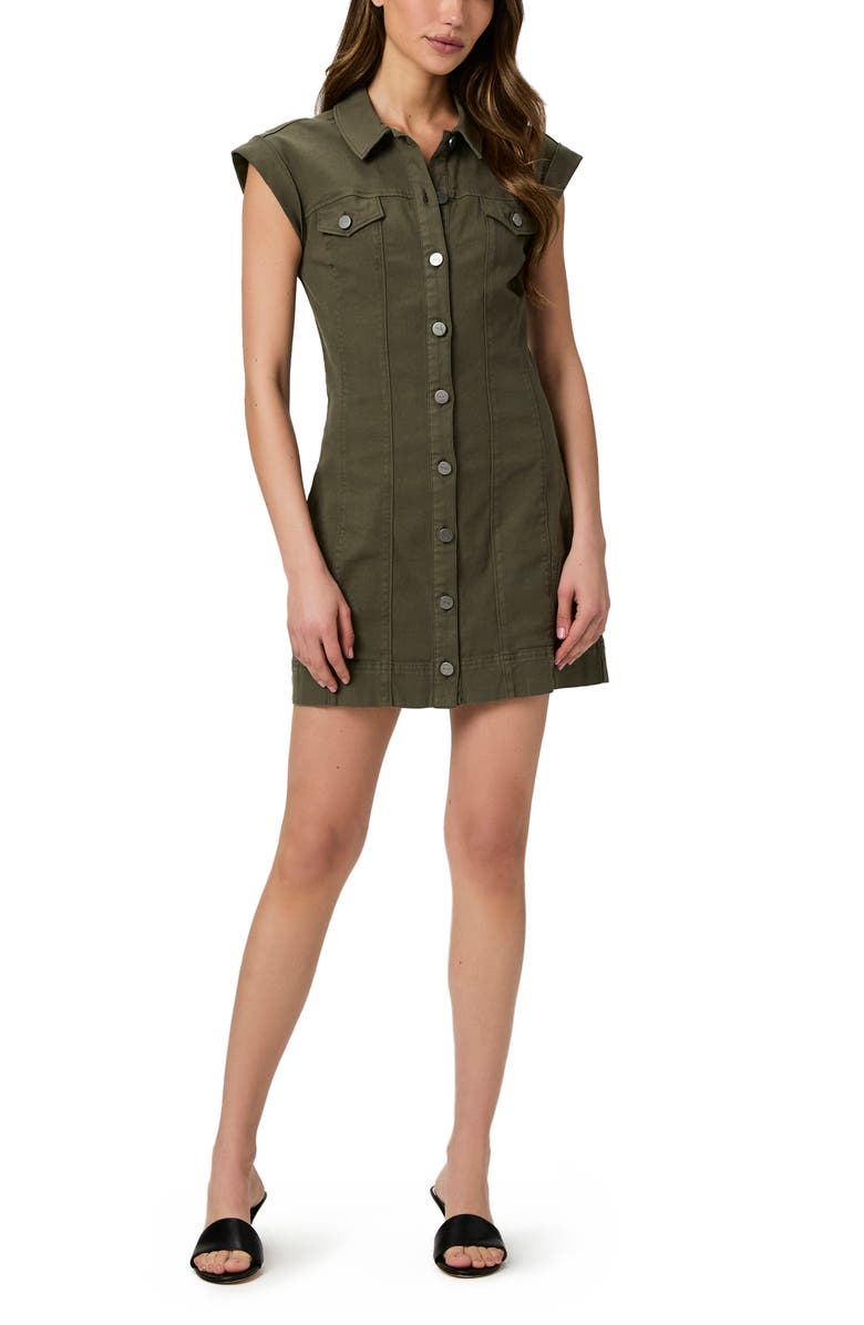 PAIGE Dekalb Denim Dress, Alternate, color, Vintage Forester Green