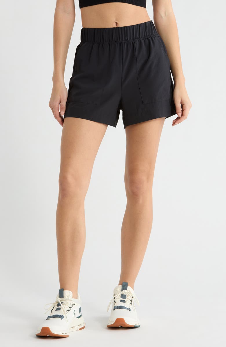 Beyond Yoga Stretch Easy Shorts, Main, color, True Black