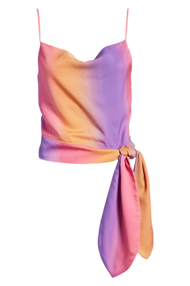 Elodie Rainbow Tie Waist Tank, Alternate, color, PURPLE RAINBOW