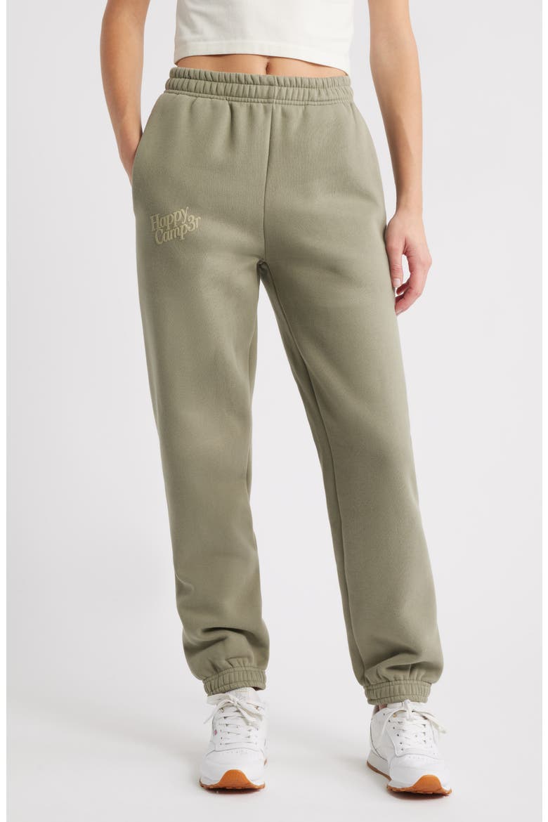 Puff Series Core Logo Cotton Blend Joggers, Main, color, DUSTY OLIVE