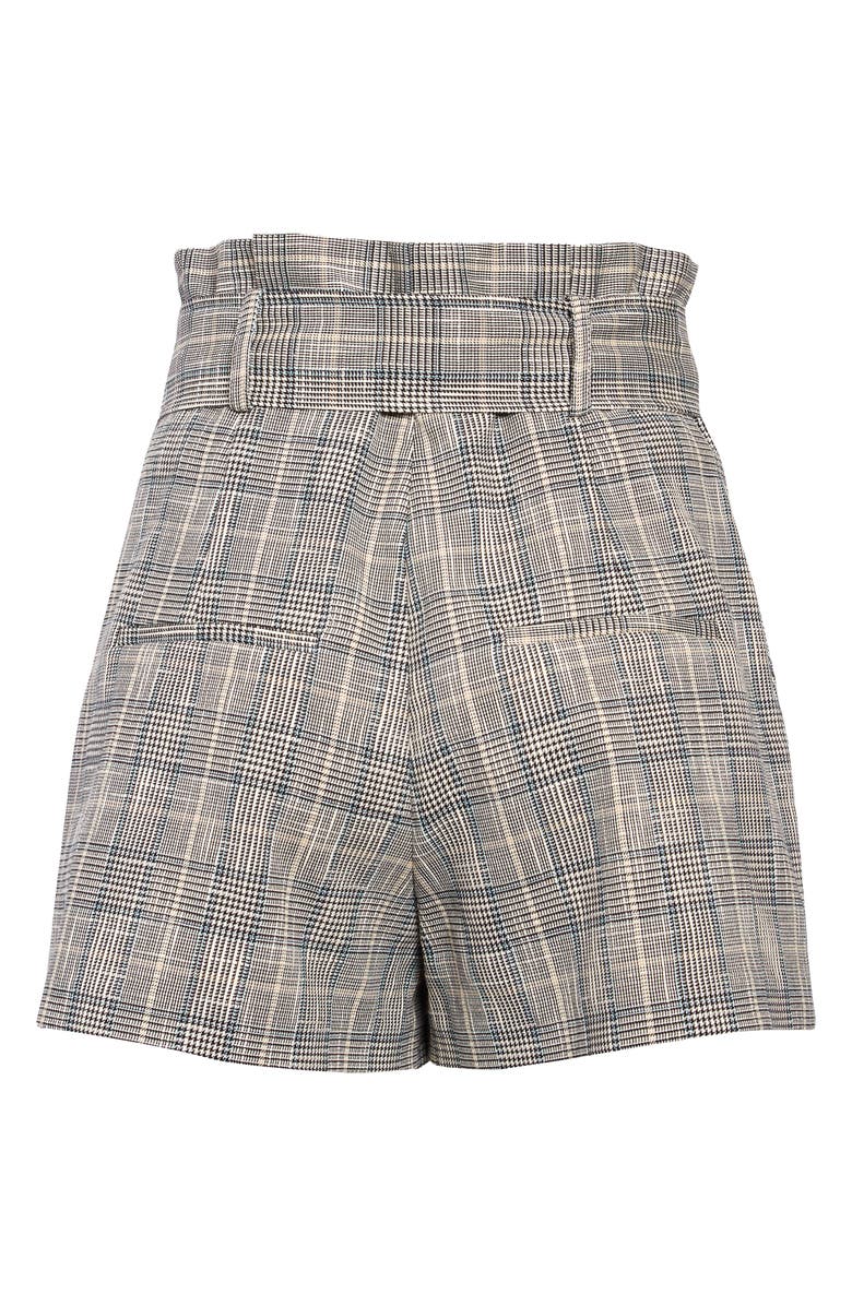 Veronica Beard Baga Plaid Paperbag Shorts, Alternate, color, 