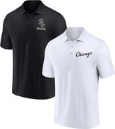 FANATICS Men's Fanatics Branded Black/White Chicago White Sox Two-Pack Logo Lockup Polo Set
