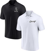 FANATICS Men's Fanatics Branded Black/White Chicago White Sox Two-Pack Logo Lockup Polo Set