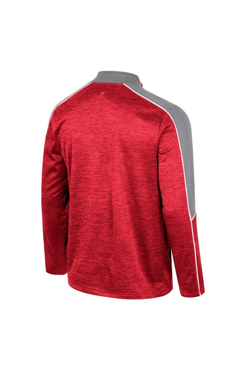 COLOSSEUM Men's Colosseum Cardinal Washington State Cougars Marled Half-Zip Jacket, Alternate, color, Cardinal