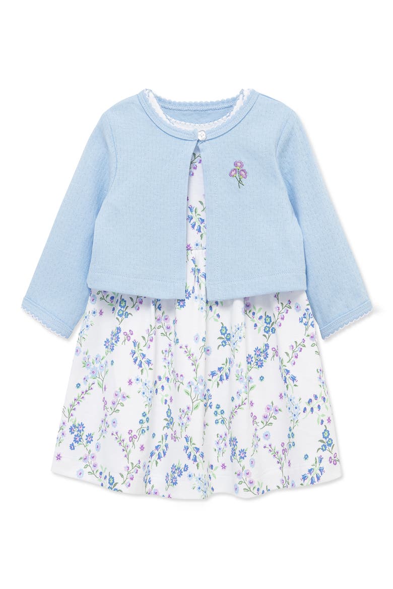Trellis Dress, Cardigan & Bloomers Set, Alternate, color, FLORAL