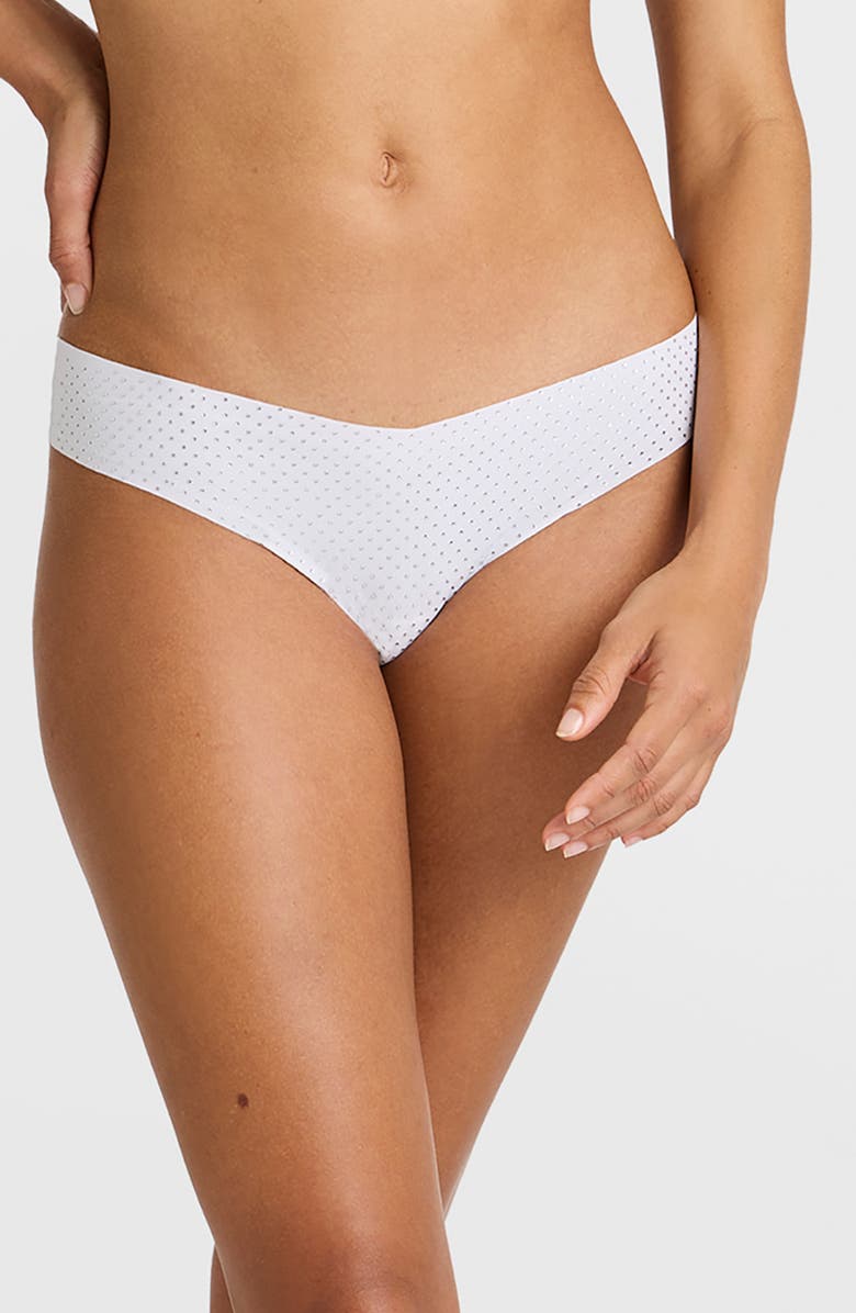 Commando Party Starter Crystal Thong, Main, color, Crystal White